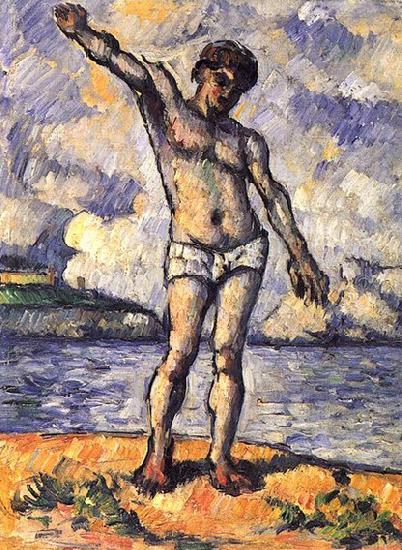 Paul Cezanne Badender mit ausgestreckten Armen oil painting picture